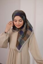 Nota Desen Soft Eşarp - Kahve Mavi - Görsel 4