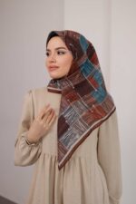 Nota Desen Soft Eşarp - Karamel Mavi - Görsel 5