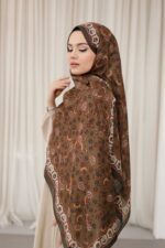 Alya Desen Soft Şal - Kahve - Görsel 4