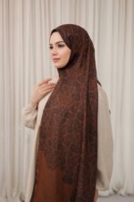 Nevra Desen Soft Şal - Kiremit - Görsel 2