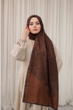 Nevra Desen Soft Şal - Kiremit - Görsel 4