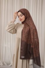 Nevra Desen Soft Şal - Kahve - Görsel 4