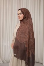 Nevra Desen Soft Şal - Kahve - Görsel 2