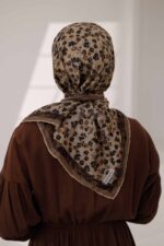 Flora Desen Soft Eşarp - Toprak - Görsel 8