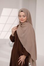 Organic Dubai Şal - Vizon - Görsel 7