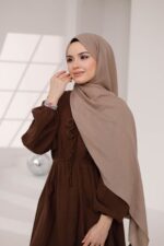 Organic Dubai Şal - Vizon - Görsel 2