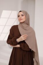 Organic Dubai Şal - Vizon - Görsel 6