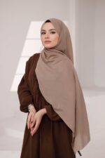 Organic Dubai Şal - Vizon - Görsel 3