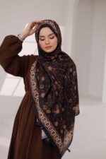 Alya Desen Soft Şal - Siyah Kahve - Görsel 4