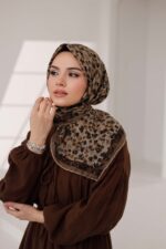 Flora Desen Soft Eşarp - Toprak - Görsel 2