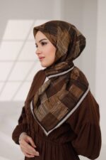 Nota Desen Soft Eşarp - Kahve Krem - Görsel 6