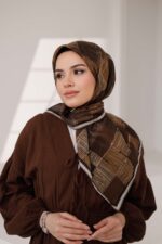 Nota Desen Soft Eşarp - Kahve Krem - Görsel 5