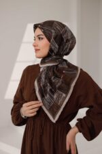 Nota Desen Soft Eşarp - Acı Kahve - Görsel 3
