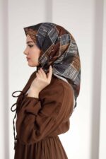 Nota Desen Soft Eşarp - Füme Karamel - Görsel 2