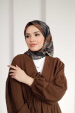 Nota Desen Soft Eşarp - Füme Karamel