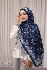 Alya Desen Soft Şal - Lacivert - Görsel 5