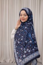 Alya Desen Soft Şal - Lacivert - Görsel 4