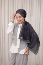 Nevra Desen Soft Şal - Siyah - Görsel 5