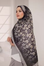 Flora Desen Soft Şal - Siyah - Görsel 5