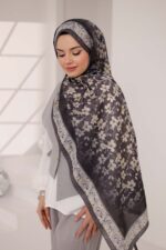 Flora Desen Soft Şal - Siyah - Görsel 4