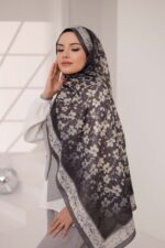 Flora Desen Soft Şal - Siyah - Görsel 3