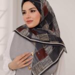 Nota Desen Soft Eşarp - Füme