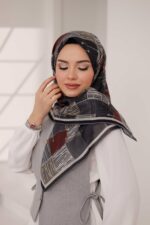 Nota Desen Soft Eşarp - Füme - Görsel 5