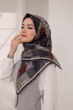 Nota Desen Soft Eşarp - Füme - Görsel 2