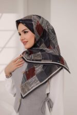 Nota Desen Soft Eşarp - Füme - Görsel 3