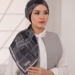 Nota Desen Soft Eşarp - Gümüş Füme