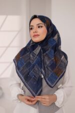 Nota Desen Soft Eşarp - Lacivert - Görsel 5