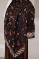 Alya Desen Soft Şal - Siyah Kahve - Görsel 7