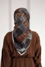 Nota Desen Soft Eşarp - Füme Karamel - Görsel 6