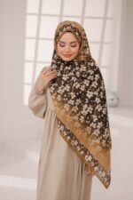 Flora Desen Soft Şal - Bakır - Görsel 5