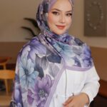 Garden Desen Organik Soft Şal- Lavanta Mavisi