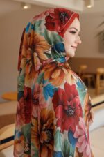 Garden Desen Organik Soft Şal- Kiremit - Görsel 3