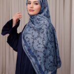 Nazenin Desen-Soft Şal Mavi