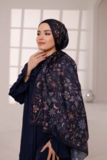 Rüya Desen-Soft Şal Lacivert - Görsel 5