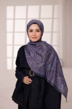 Ebru Desen-Soft Şal Mor - Görsel 6