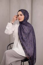 Nazenin Desen-Soft Şal Mor - Görsel 6