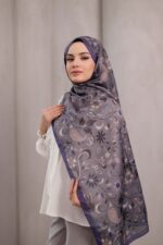 Rüya Desen-Soft Şal Mor Gri - Görsel 4