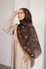 Rüya Desen-Soft Şal Kahve Toprak - Görsel 2