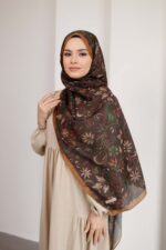 Rüya Desen-Soft Şal Kahve Toprak
