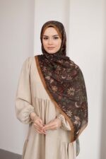 Rüya Desen-Soft Şal Kahve Toprak - Görsel 4