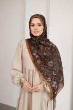Rüya Desen-Soft Şal Kahve Toprak - Görsel 3