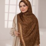 Nazenin Desen-Soft Şal Kahverengi