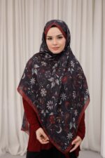 Rüya Desen-Soft Şal Lacivert Bordo