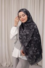 Rüya Desen-Soft Şal Siyah - Görsel 4