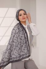 Nazenin Desen-Soft Şal Gri