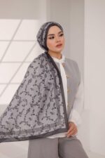 Nazenin Desen-Soft Şal Gri - Görsel 3